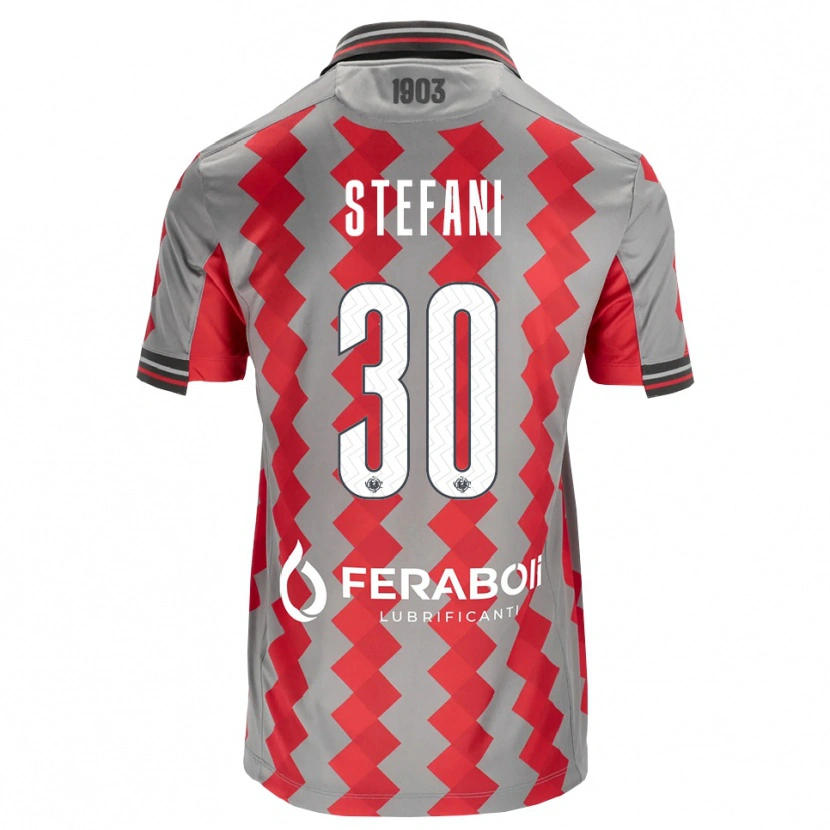 Danxen Kinderen Christian Stefani #30 Grijs Rood Wit Thuisshirt Thuistenue 2026/27 T-Shirt