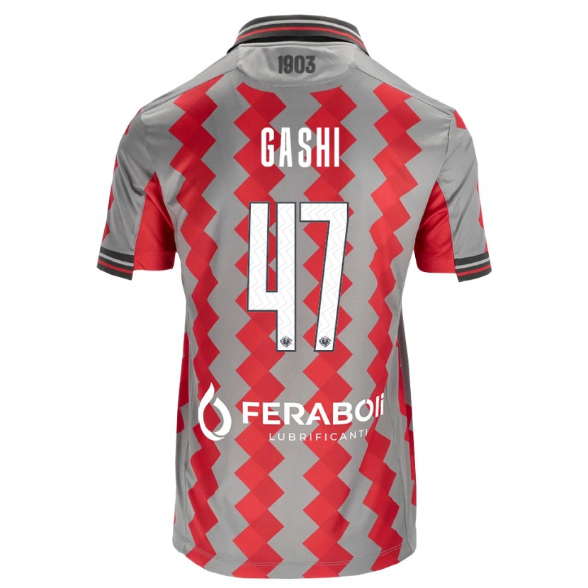 Danxen Kinderen Eduart Gashi #47 Grijs Rood Wit Thuisshirt Thuistenue 2026/27 T-Shirt