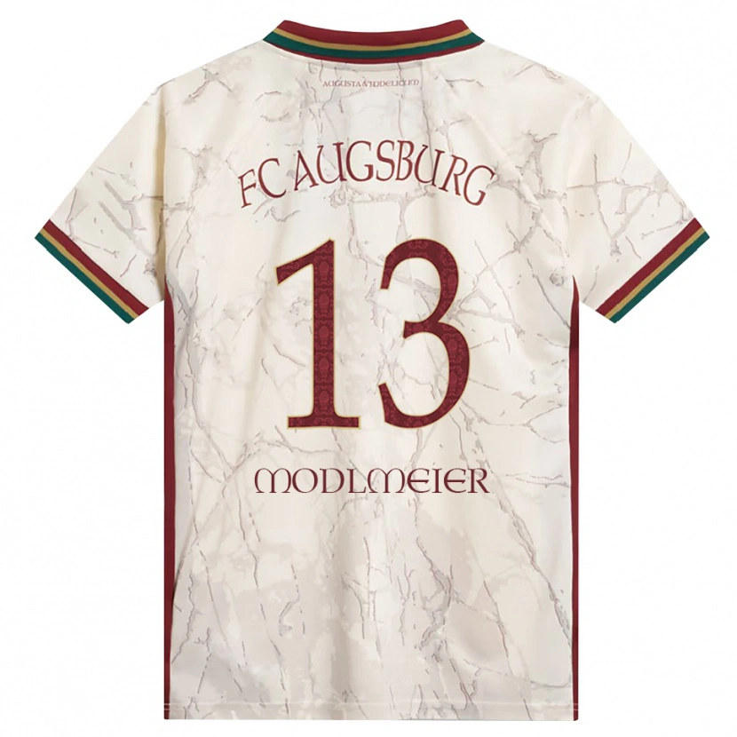 Danxen Kinderen Benedikt Modlmeier #13 Groen Rijst Wit Bordeauxrood Thuisshirt Thuistenue 2026/27 T-Shirt
