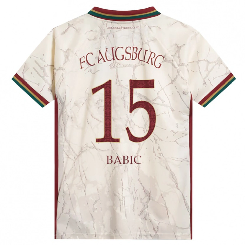 Danxen Kinderen David Babic #15 Groen Rijst Wit Bordeauxrood Thuisshirt Thuistenue 2026/27 T-Shirt