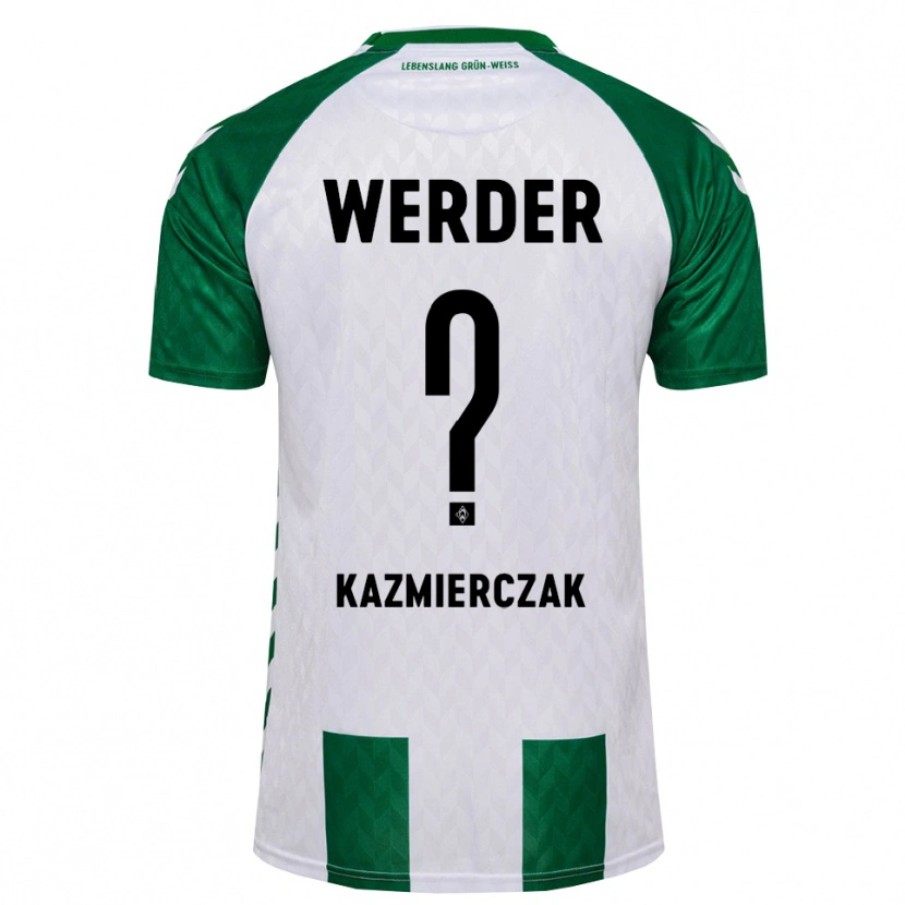 Danxen Kinderen Daniel Kazmierczak #0 Groen Wit Thuisshirt Thuistenue 2026/27 T-Shirt