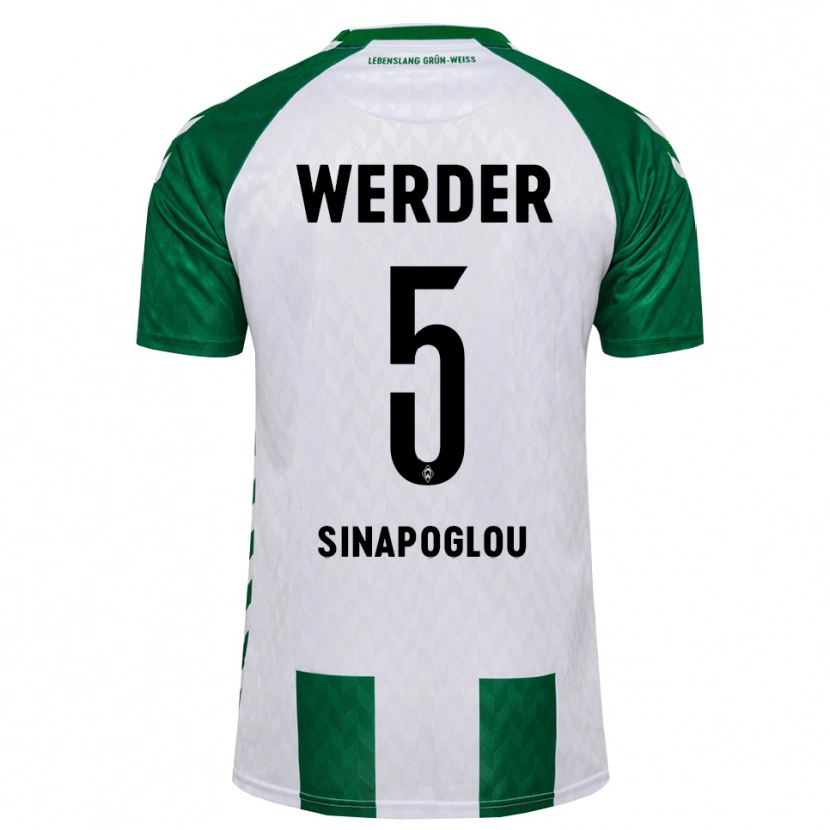 Danxen Kinderen Oguzcan Sinapoglou #5 Groen Wit Thuisshirt Thuistenue 2026/27 T-Shirt