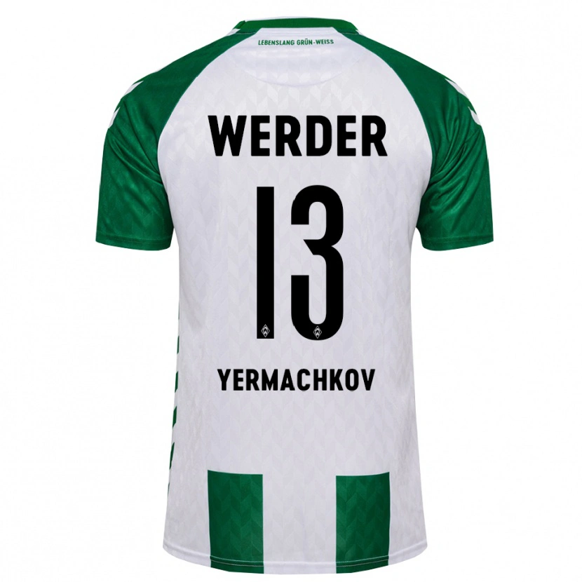 Danxen Kinderen Ivan Yermachkov #13 Groen Wit Thuisshirt Thuistenue 2026/27 T-Shirt