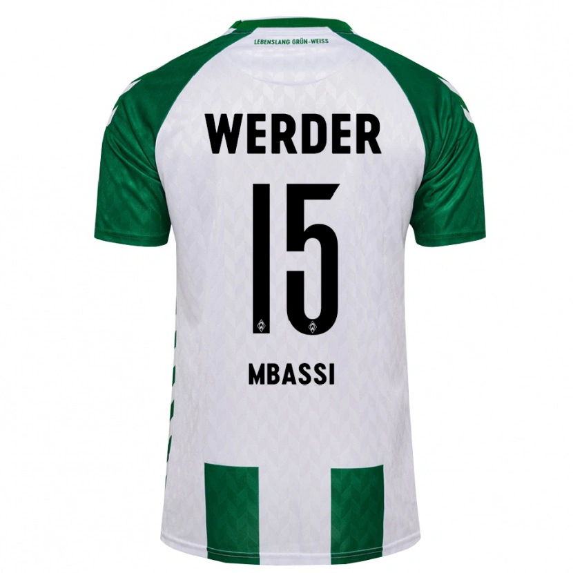 Danxen Kinderen Mario Mbassi #15 Groen Wit Thuisshirt Thuistenue 2026/27 T-Shirt