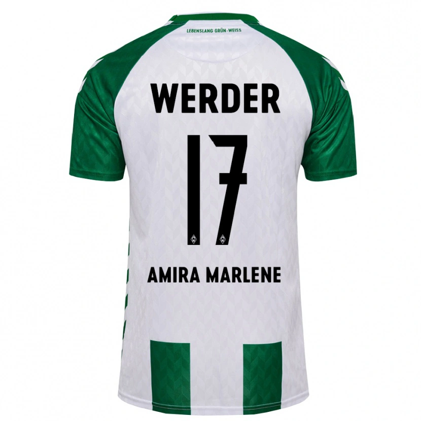 Danxen Kinderen Amira Marlene Dahl #17 Groen Wit Thuisshirt Thuistenue 2026/27 T-Shirt