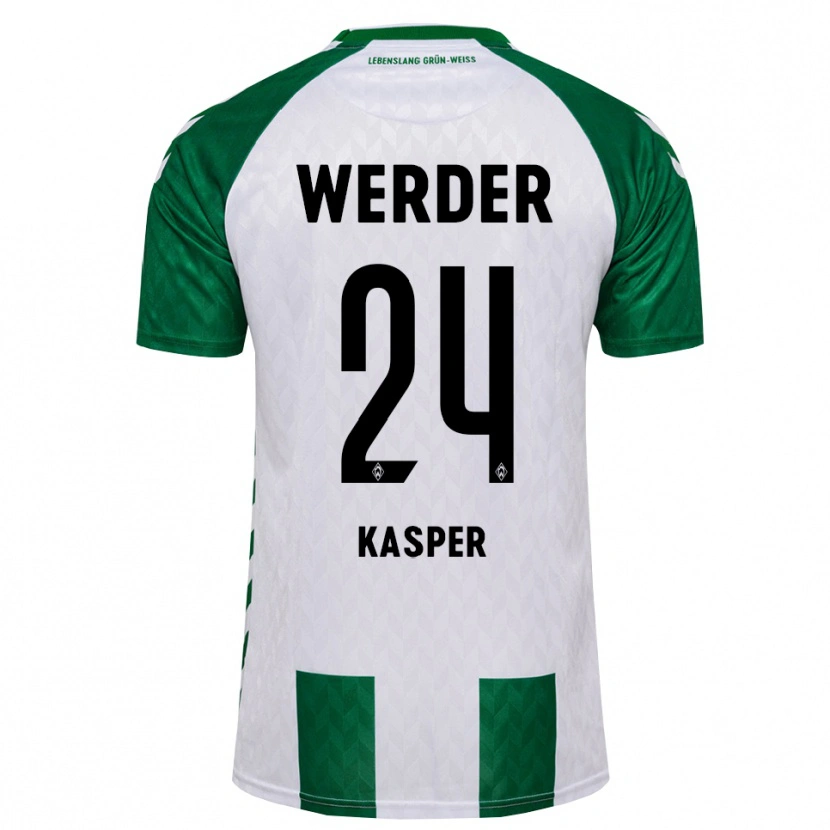 Danxen Kinderen Dominik Kasper #24 Groen Wit Thuisshirt Thuistenue 2026/27 T-Shirt