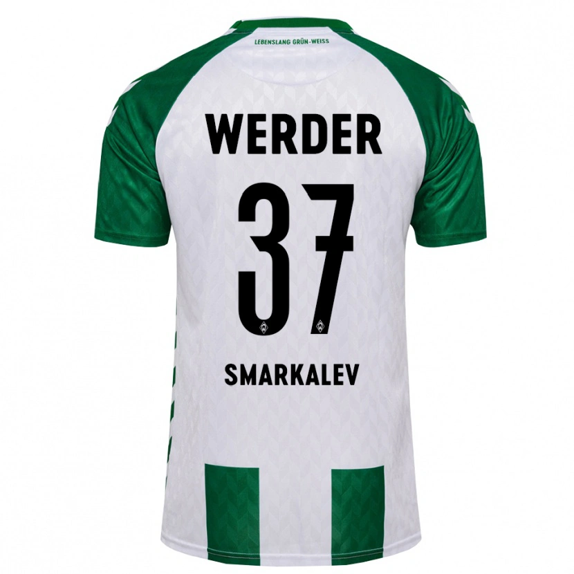 Danxen Kinderen Stefan Smarkalev #37 Groen Wit Thuisshirt Thuistenue 2026/27 T-Shirt