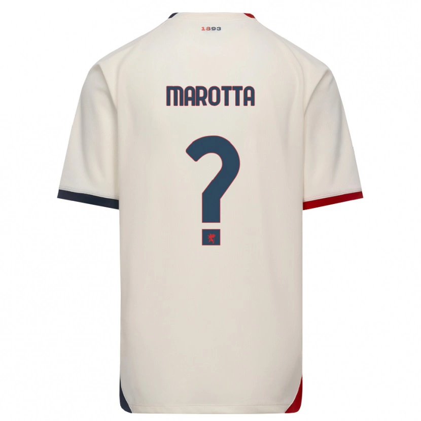 Danxen Kinderen Francesco Marotta #0 Off-White Rood Uitshirt Uittenue 2026/27 T-Shirt