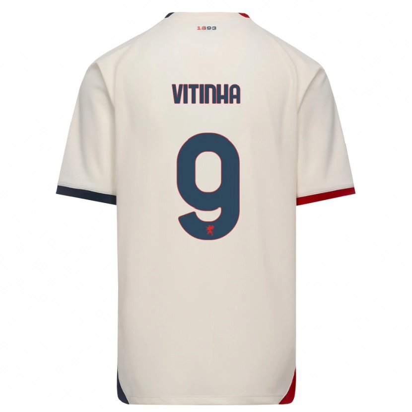 Danxen Kinderen Vítor Manuel Carvalho Oliveira #9 Off-White Rood Uitshirt Uittenue 2026/27 T-Shirt