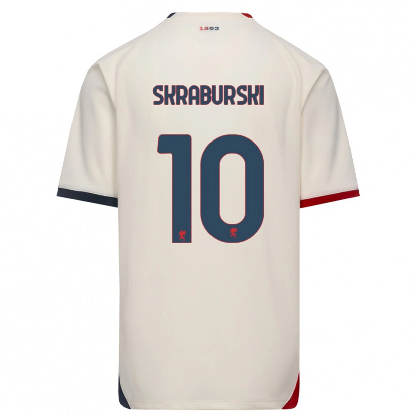 Danxen Kinderen Borys Skraburski #10 Off-White Rood Uitshirt Uittenue 2026/27 T-Shirt
