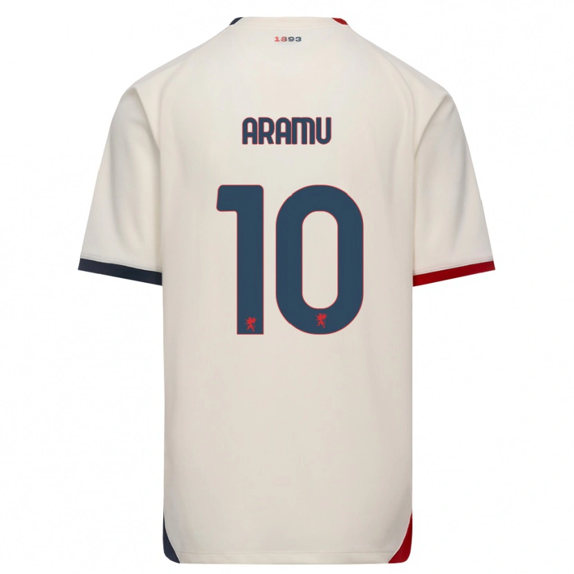 Danxen Kinderen Mattia Aramu #10 Off-White Rood Uitshirt Uittenue 2026/27 T-Shirt