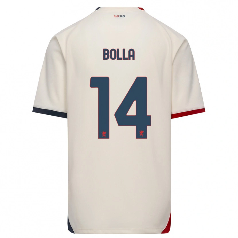 Danxen Kinderen Nicolò Bolla #14 Off-White Rood Uitshirt Uittenue 2026/27 T-Shirt