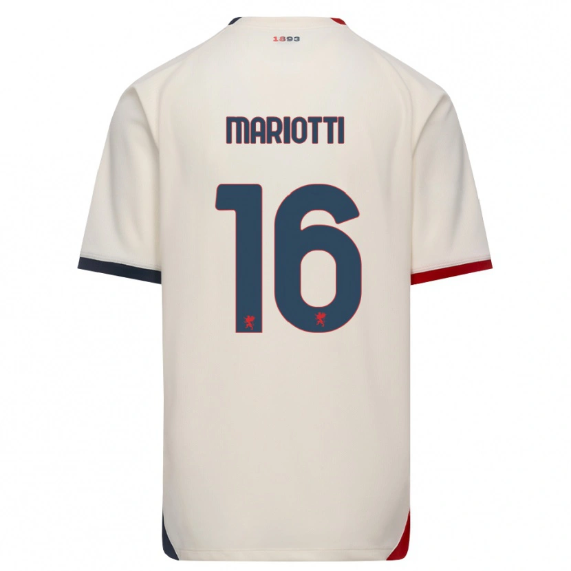 Danxen Kinderen Andrea Mariotti #16 Off-White Rood Uitshirt Uittenue 2026/27 T-Shirt