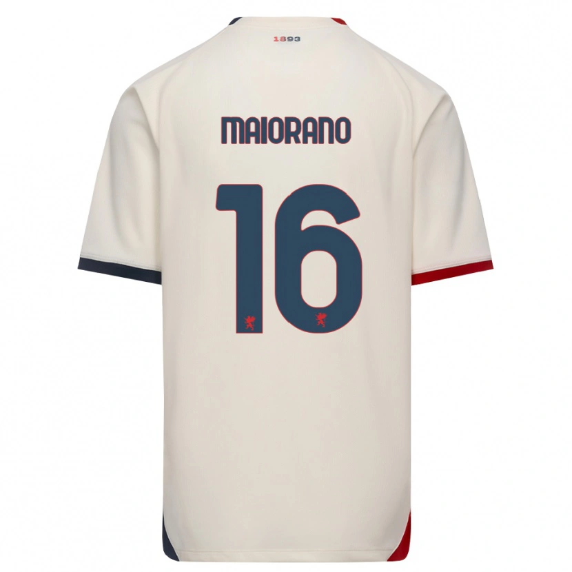 Danxen Kinderen Francesco Maiorano #16 Off-White Rood Uitshirt Uittenue 2026/27 T-Shirt
