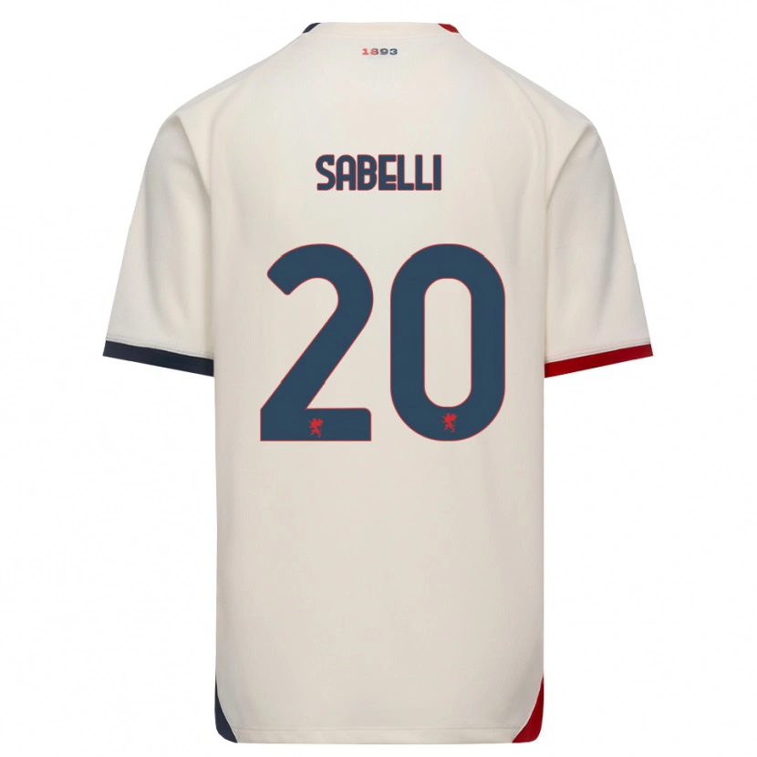 Danxen Kinderen Stefano Sabelli #20 Off-White Rood Uitshirt Uittenue 2026/27 T-Shirt