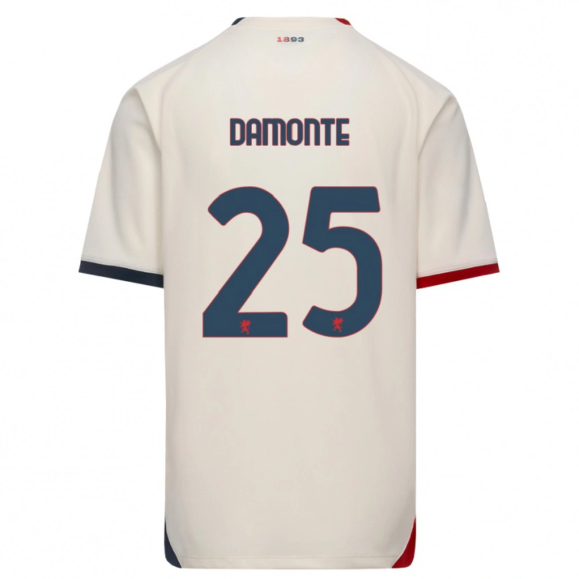 Danxen Kinderen Lorenzo Damonte #25 Off-White Rood Uitshirt Uittenue 2026/27 T-Shirt