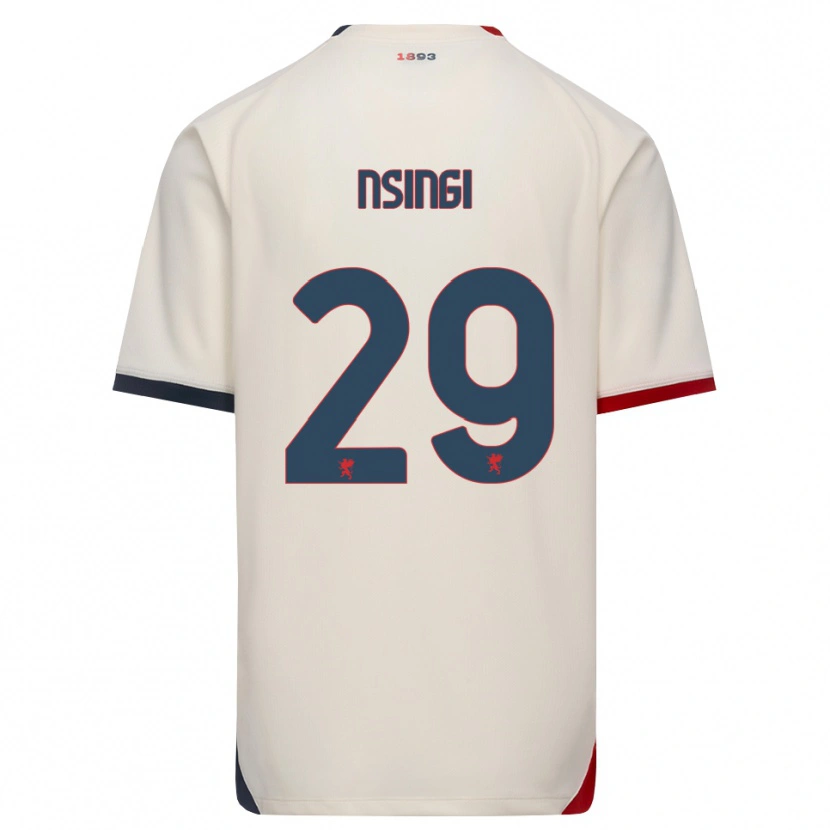 Danxen Kinderen Jayden Nsingi #29 Off-White Rood Uitshirt Uittenue 2026/27 T-Shirt