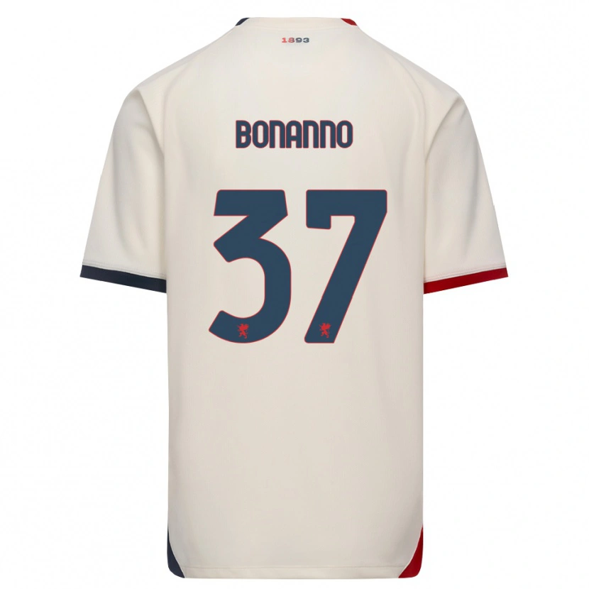 Danxen Kinderen Giuseppe Bonanno #37 Off-White Rood Uitshirt Uittenue 2026/27 T-Shirt