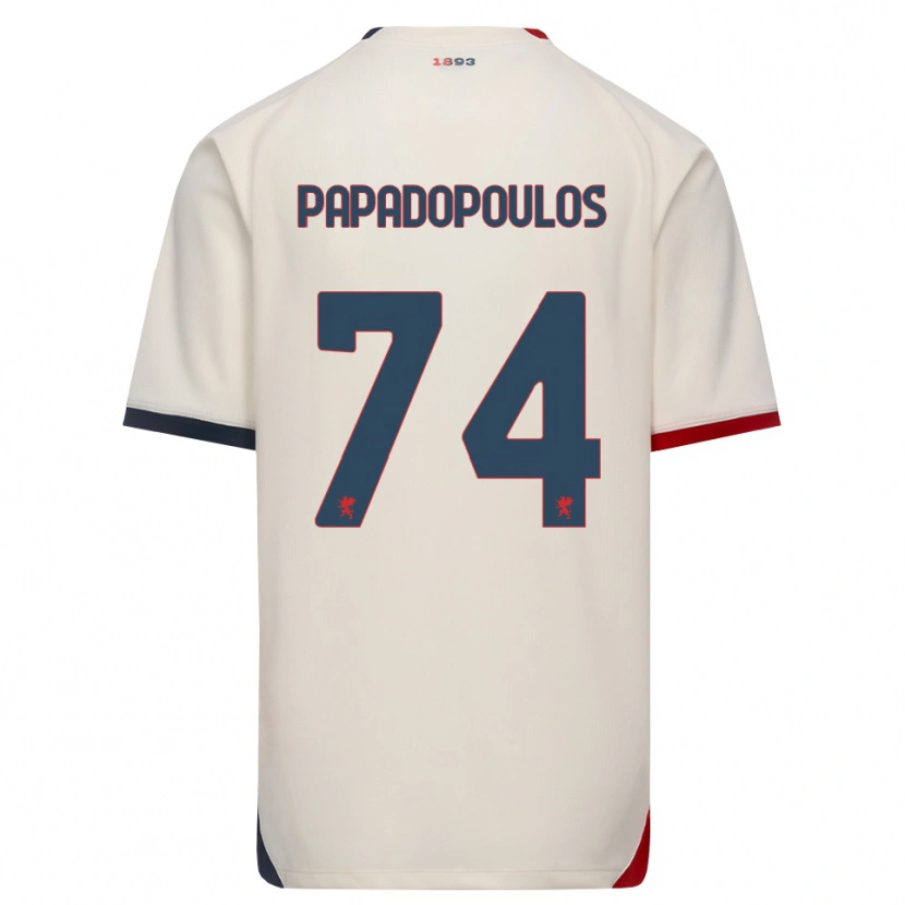 Danxen Kinderen Christos Papadopoulos #74 Off-White Rood Uitshirt Uittenue 2026/27 T-Shirt