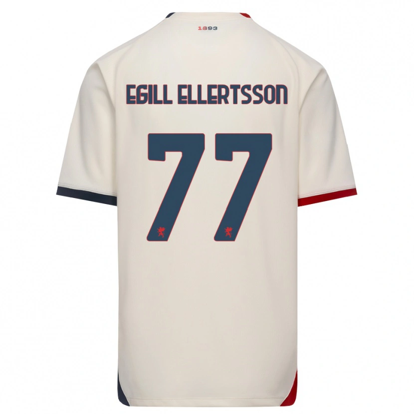 Danxen Kinderen Mikael Egill Ellertsson #77 Off-White Rood Uitshirt Uittenue 2026/27 T-Shirt