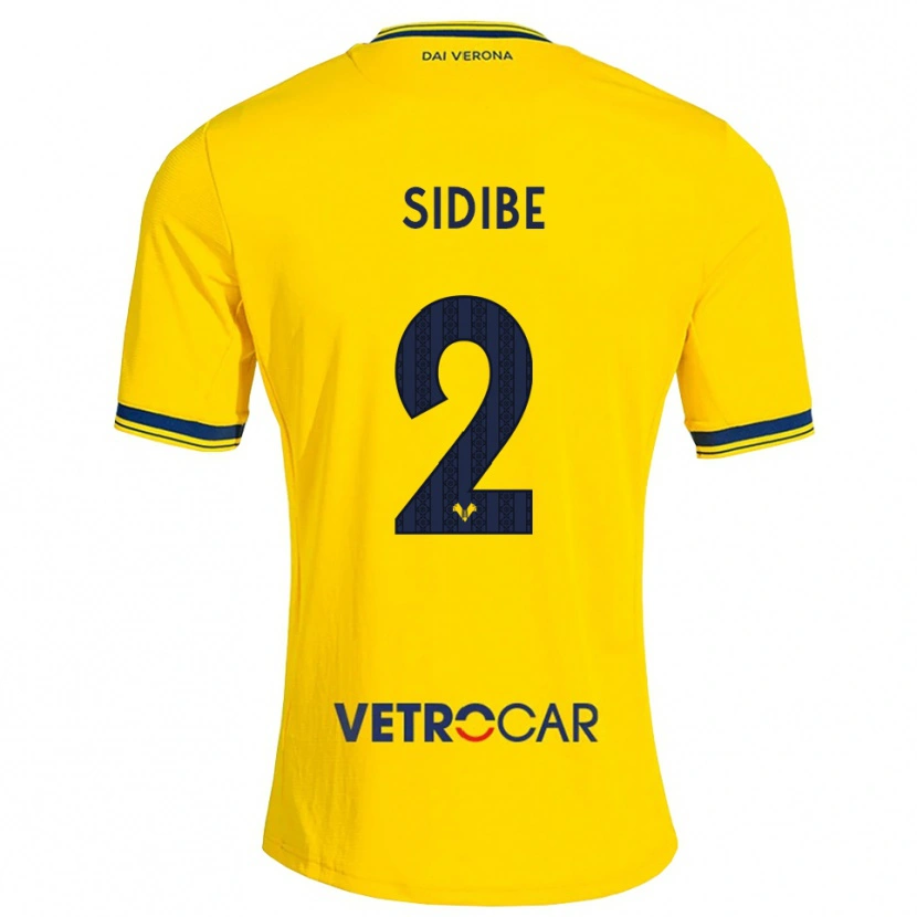 Danxen Kinderen Amoro Sidibe #2 Geel Rood Uitshirt Uittenue 2026/27 T-Shirt
