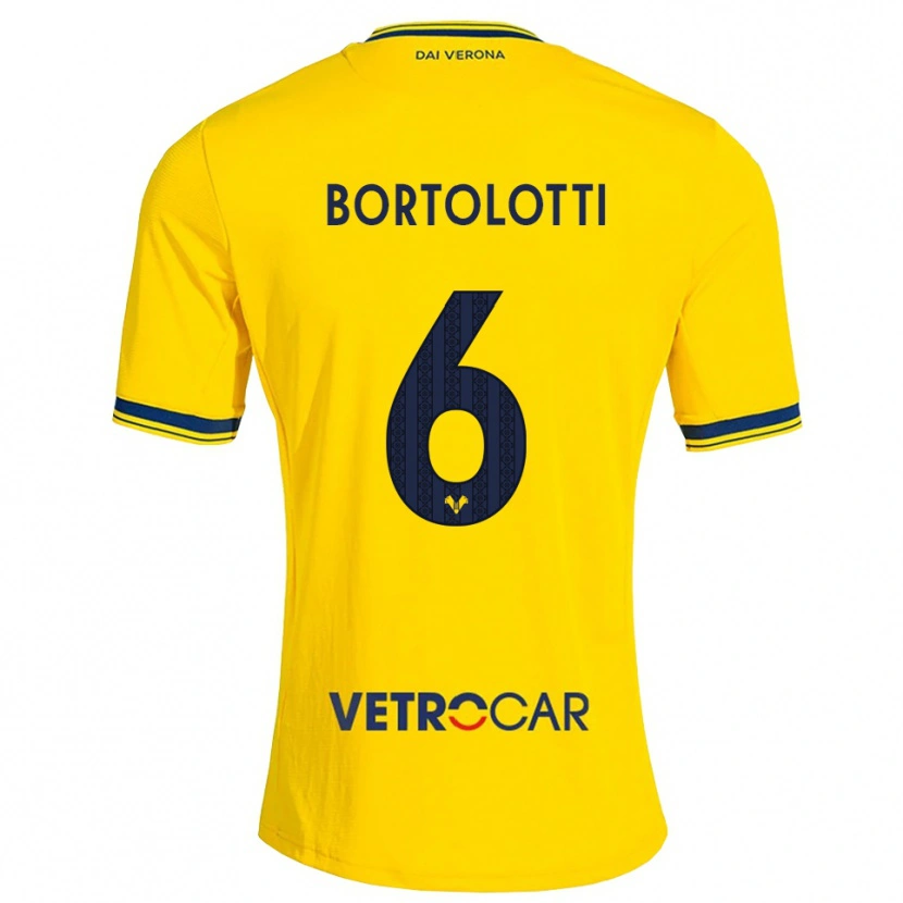 Danxen Kinderen Marco Bortolotti #6 Geel Rood Uitshirt Uittenue 2026/27 T-Shirt