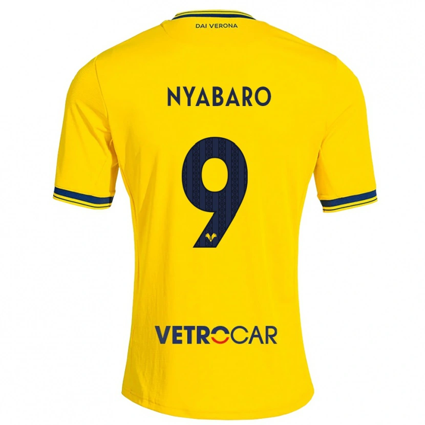 Danxen Kinderen Nicholas Nyabaro #9 Geel Rood Uitshirt Uittenue 2026/27 T-Shirt