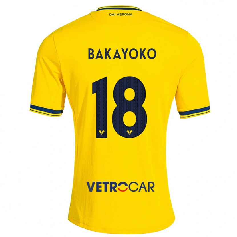 Danxen Kinderen Dramane Bayoko #18 Geel Rood Uitshirt Uittenue 2026/27 T-Shirt