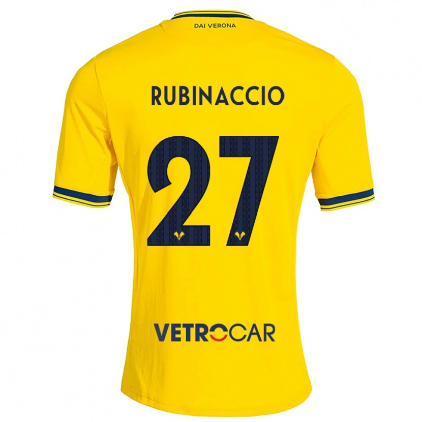 Danxen Kinderen Nikol Rubinaccio #27 Geel Rood Uitshirt Uittenue 2026/27 T-Shirt