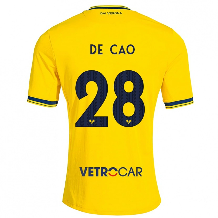 Danxen Kinderen Elena De Cao #28 Geel Rood Uitshirt Uittenue 2026/27 T-Shirt