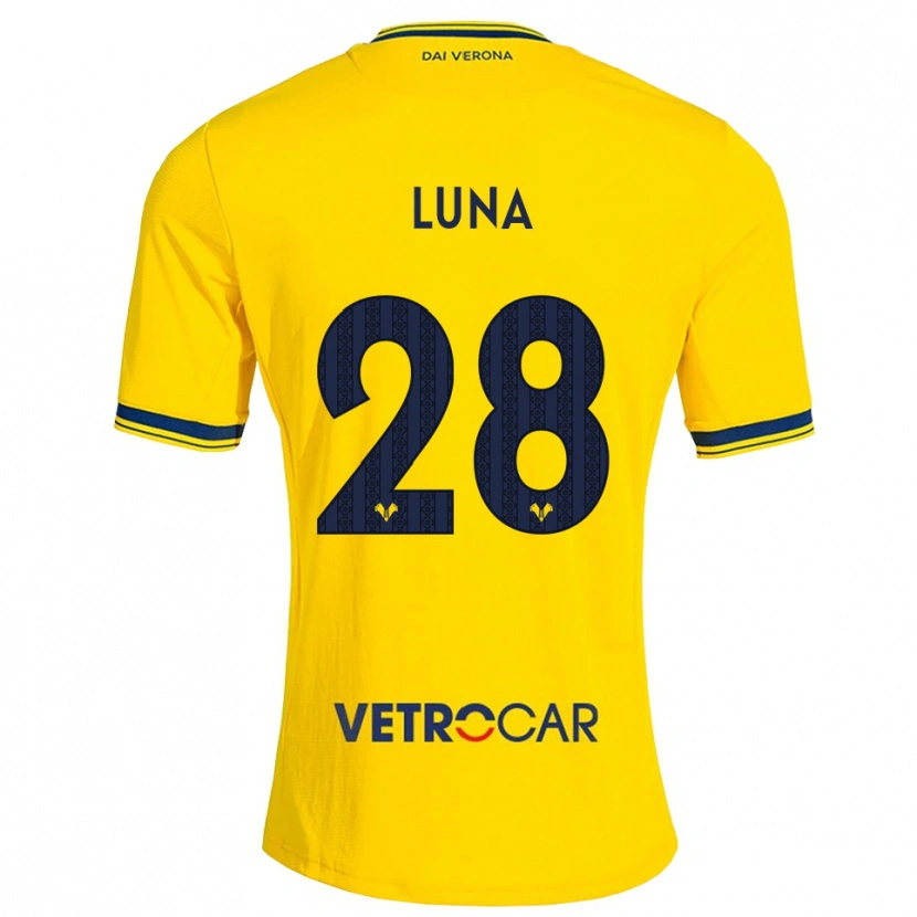 Danxen Kinderen Agustín Luna #28 Geel Rood Uitshirt Uittenue 2026/27 T-Shirt