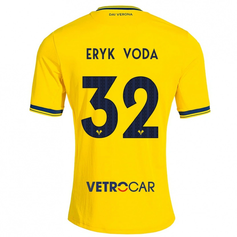 Danxen Kinderen Andrei Eryk Voda #32 Geel Rood Uitshirt Uittenue 2026/27 T-Shirt