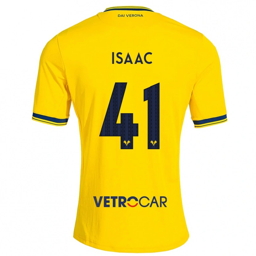 Danxen Kinderen Isaac Aguiar Tomich #41 Geel Rood Uitshirt Uittenue 2026/27 T-Shirt