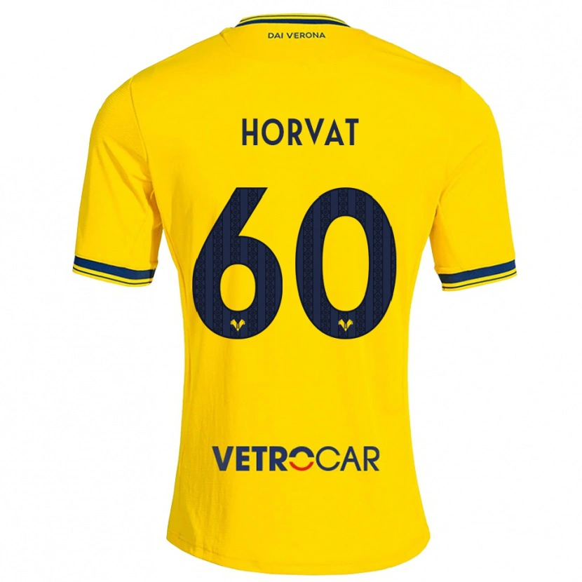 Danxen Kinderen Mihaela Horvat #60 Geel Rood Uitshirt Uittenue 2026/27 T-Shirt