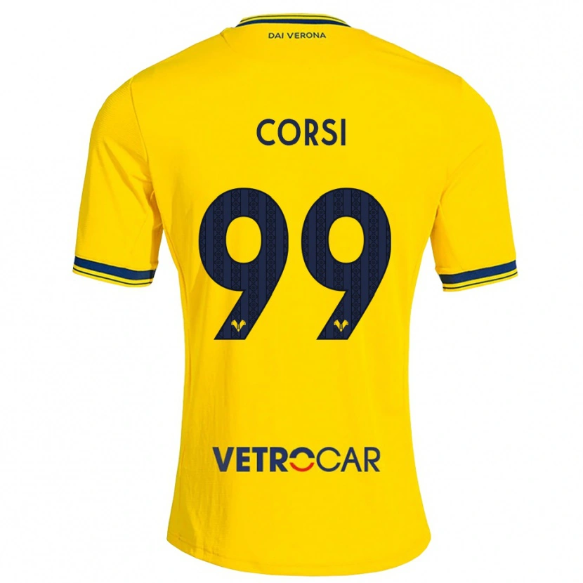 Danxen Kinderen Sara Corsi #99 Geel Rood Uitshirt Uittenue 2026/27 T-Shirt