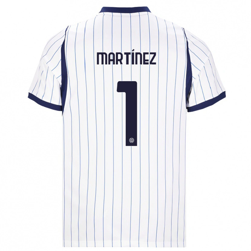 Danxen Kinderen Josep Martínez #1 Wit Marineblauw Uitshirt Uittenue 2026/27 T-Shirt