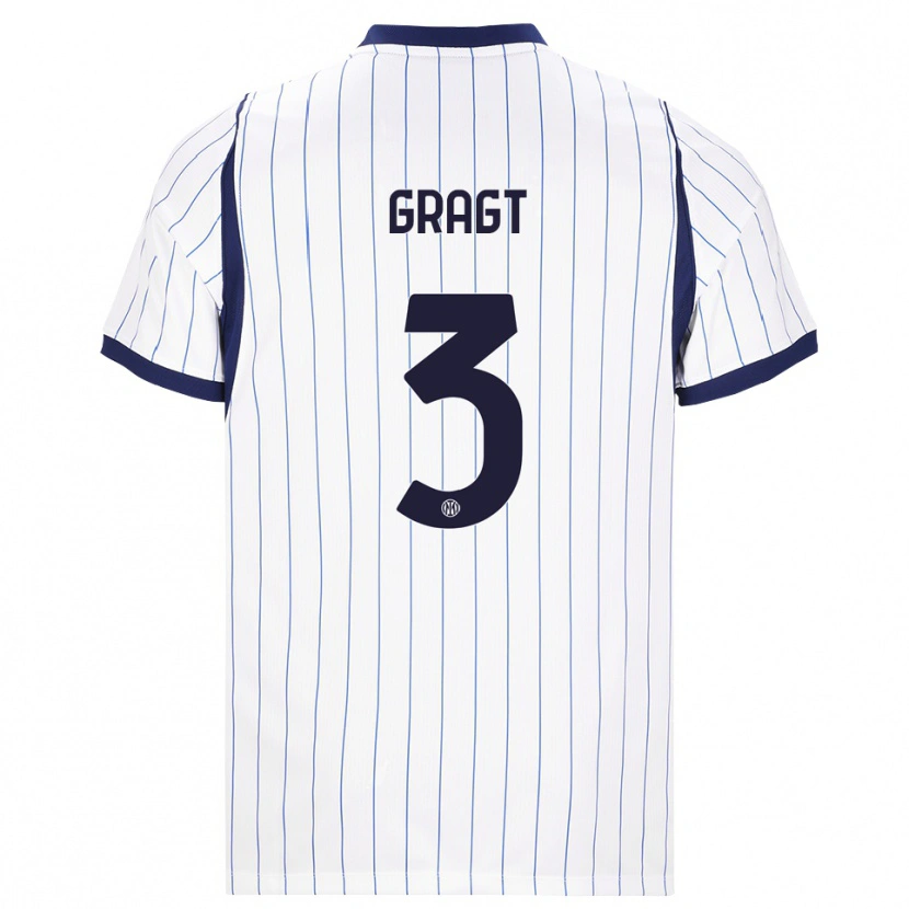 Danxen Kinderen Stefanie Van Der Gragt #3 Wit Marineblauw Uitshirt Uittenue 2026/27 T-Shirt