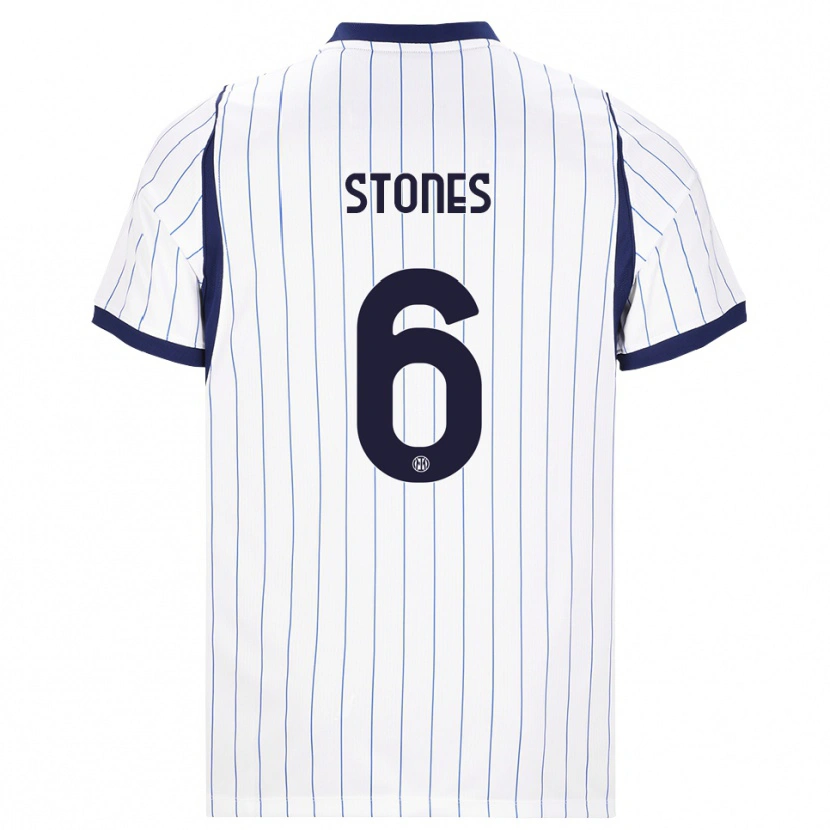 Danxen Kinderen John Stones #6 Wit Marineblauw Uitshirt Uittenue 2026/27 T-Shirt