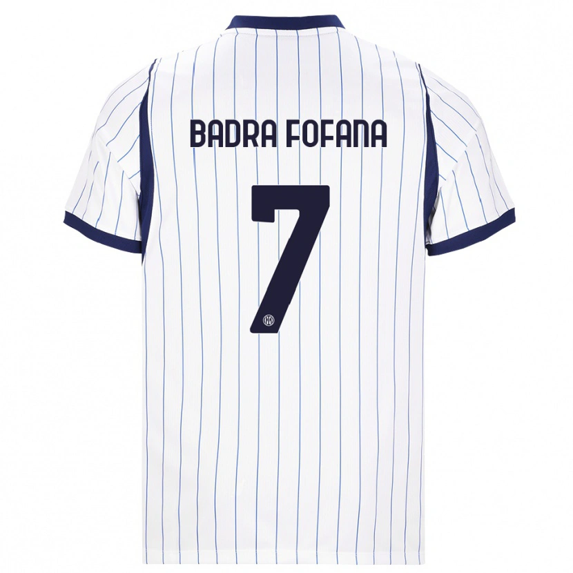 Danxen Kinderen Aliou Badra Fofana #7 Wit Marineblauw Uitshirt Uittenue 2026/27 T-Shirt