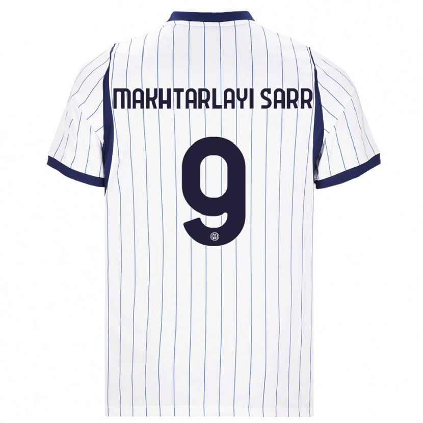 Danxen Kinderen Amadou Makhtarlayi Sarr #9 Wit Marineblauw Uitshirt Uittenue 2026/27 T-Shirt