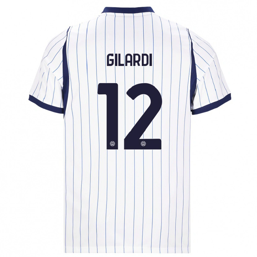 Danxen Kinderen Astrid Gilardi #12 Wit Marineblauw Uitshirt Uittenue 2026/27 T-Shirt