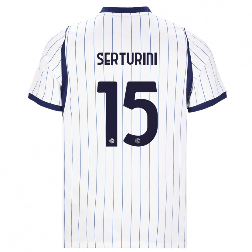 Danxen Kinderen Annamaria Serturini #15 Wit Marineblauw Uitshirt Uittenue 2026/27 T-Shirt