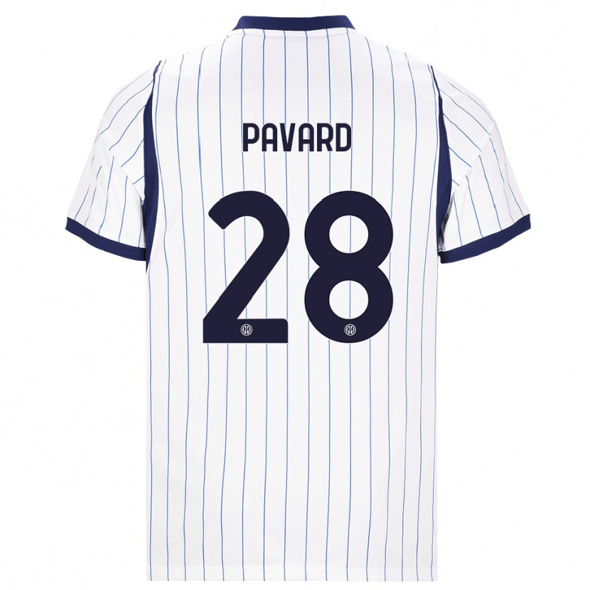 Danxen Kinderen Benjamin Pavard #28 Wit Marineblauw Uitshirt Uittenue 2026/27 T-Shirt