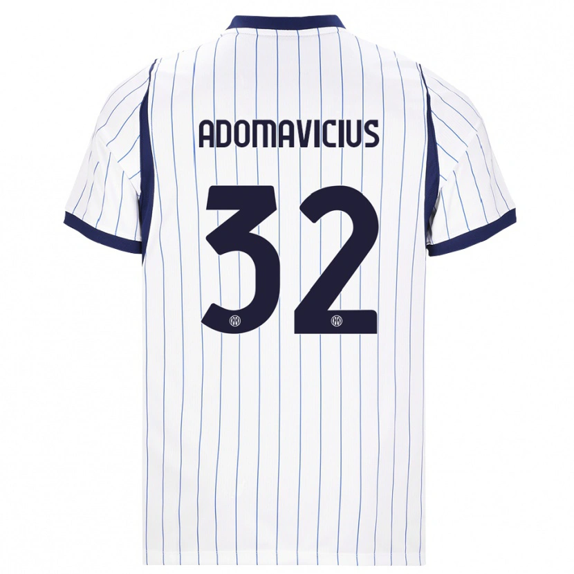 Danxen Kinderen Henrikas Adomavičius #32 Wit Marineblauw Uitshirt Uittenue 2026/27 T-Shirt