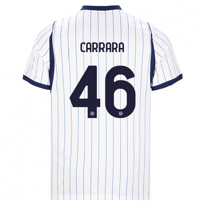Danxen Kinderen Cristian Carrara #46 Wit Marineblauw Uitshirt Uittenue 2026/27 T-Shirt