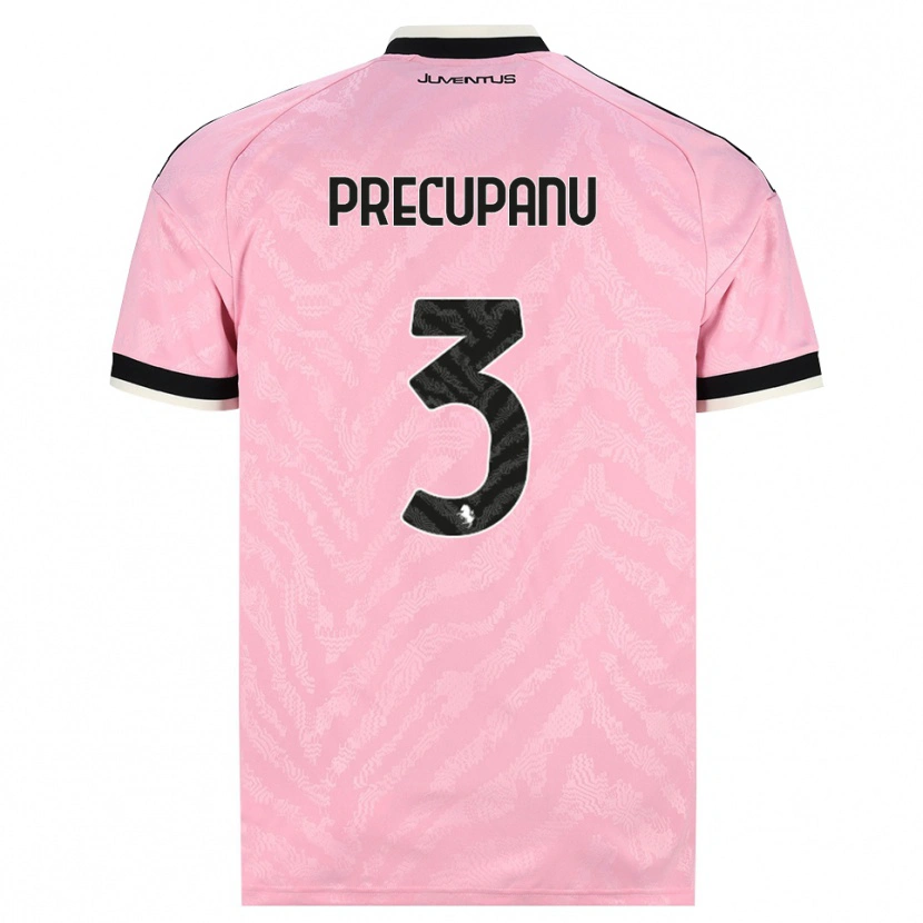 Danxen Kinderen Stefano Precupanu #3 Roze Zwart Uitshirt Uittenue 2026/27 T-Shirt