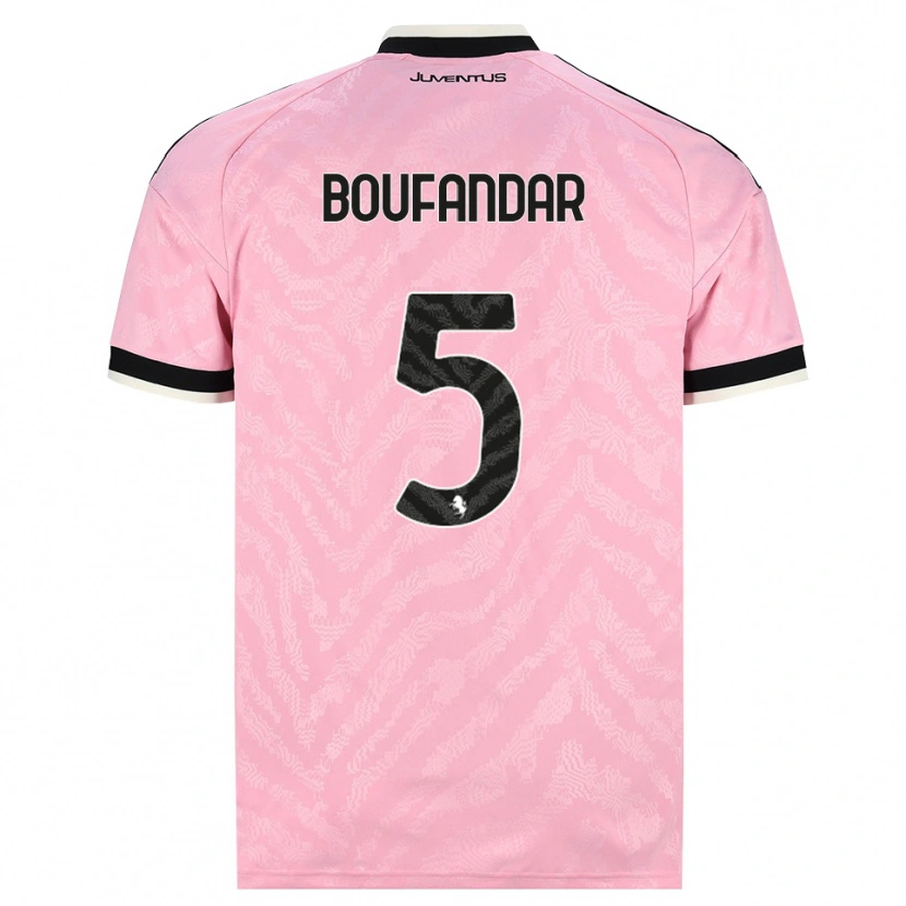 Danxen Kinderen Adam Boufandar #5 Roze Zwart Uitshirt Uittenue 2026/27 T-Shirt
