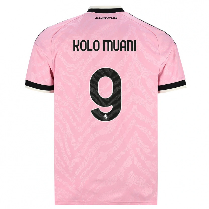 Danxen Kinderen Randal Kolo Muani #9 Roze Zwart Uitshirt Uittenue 2026/27 T-Shirt