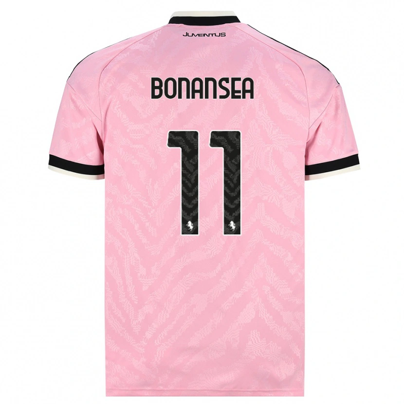 Danxen Kinderen Barbara Bonansea #11 Roze Zwart Uitshirt Uittenue 2026/27 T-Shirt