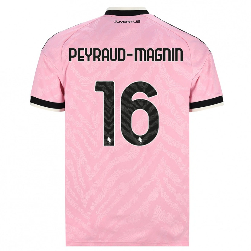 Danxen Kinderen Pauline Peyraud-Magnin #16 Roze Zwart Uitshirt Uittenue 2026/27 T-Shirt
